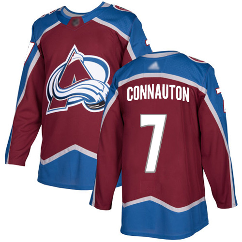 Adidas Colorado Avalanche Men 7 Kevin Connauton Burgundy Home Authentic Stitched NHL Jersey